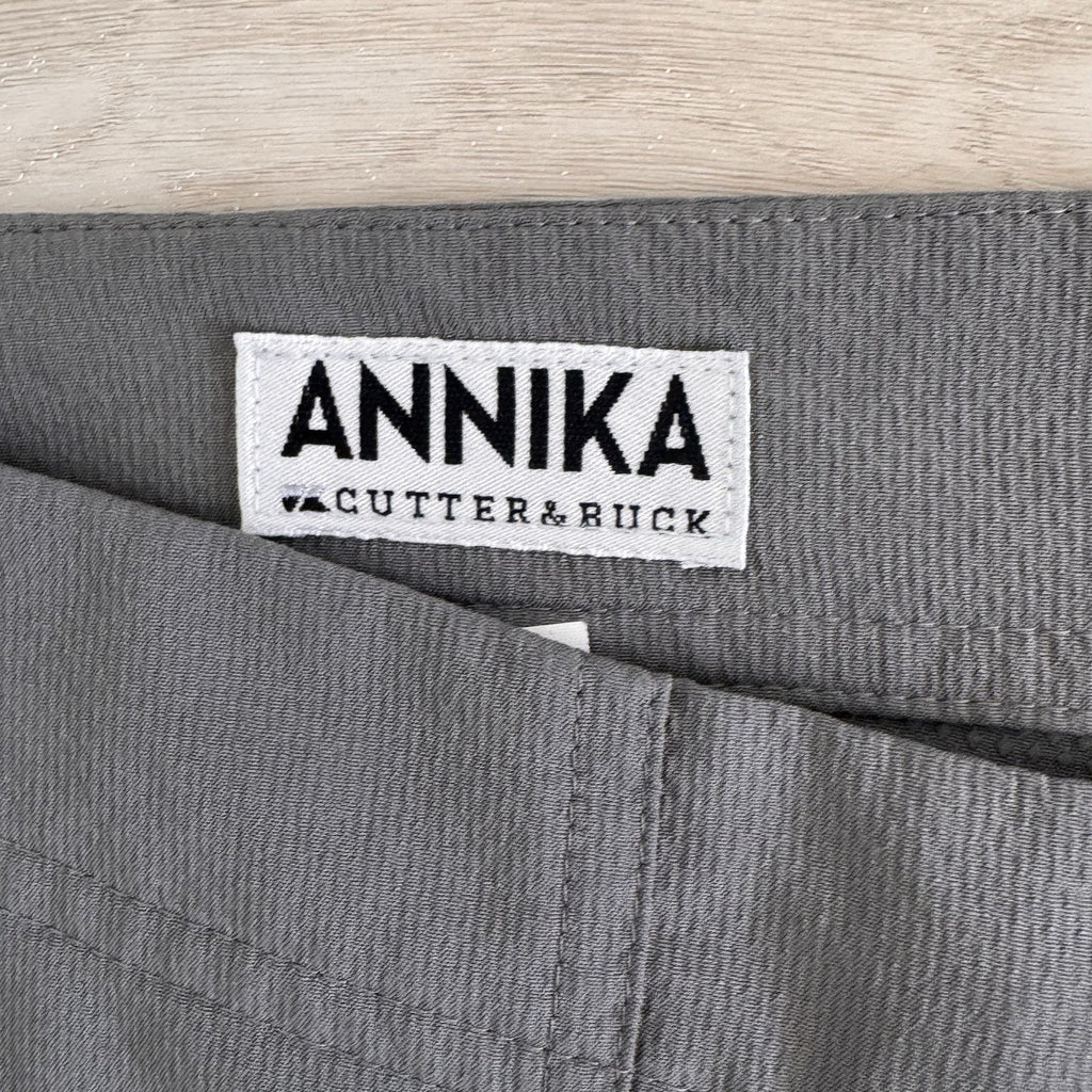 Annika Cutter & Buck Gray Golf Shorts Womens 6 Performance Zip Pockets