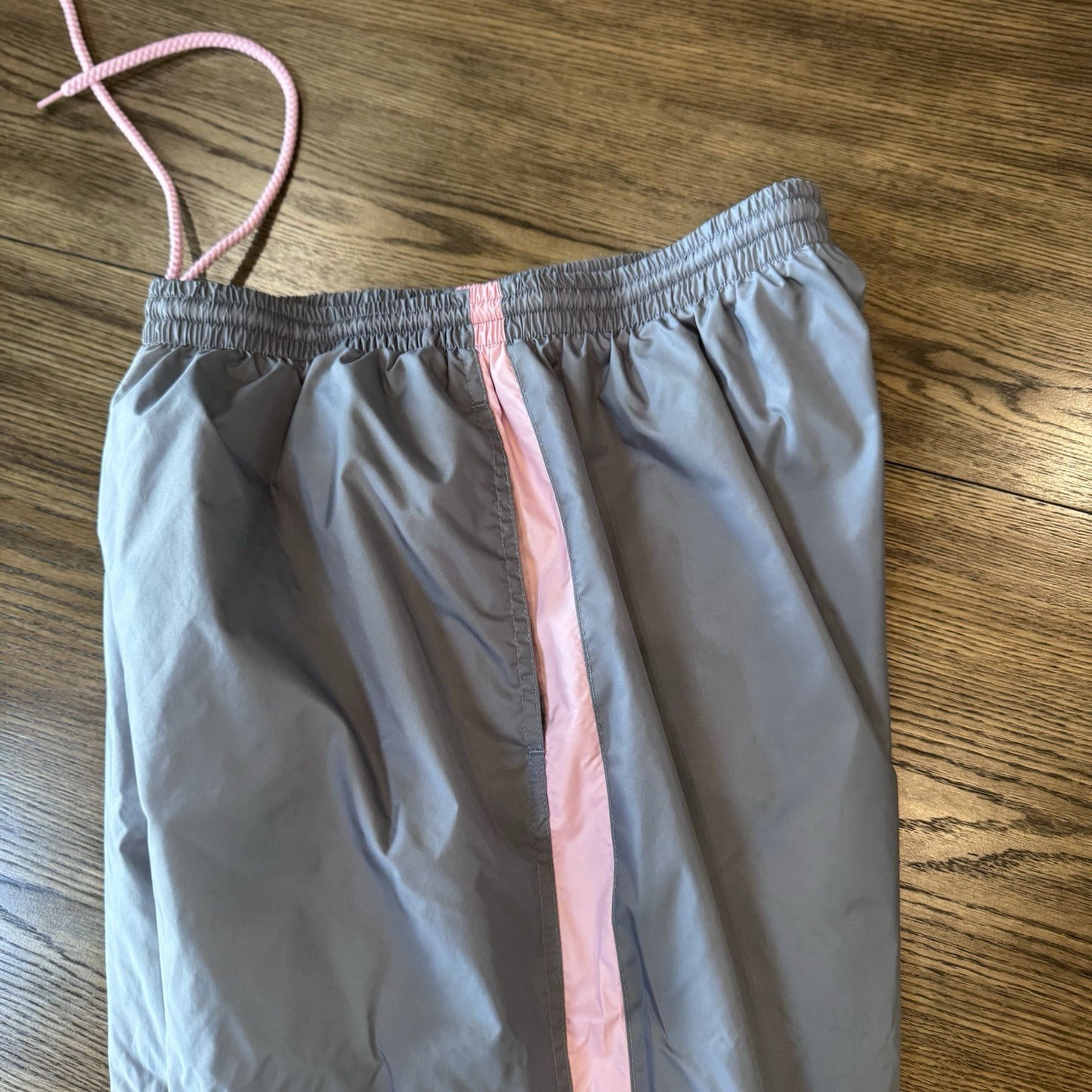 Vintage Wilson Windbreaker Tracksuit Set Gray Pink Nylon L Jacket Pants VTG