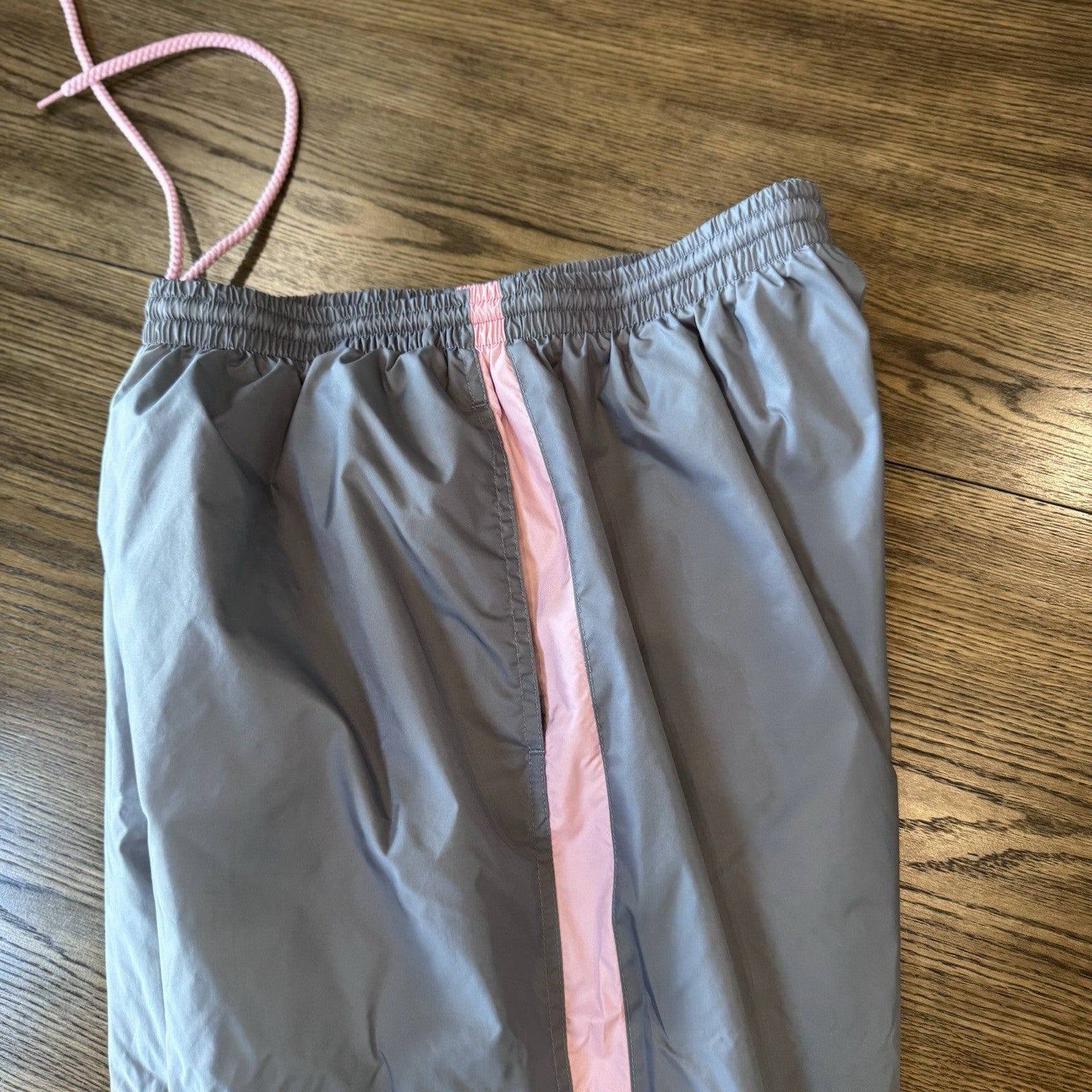 Vintage Wilson Windbreaker Tracksuit Set Gray Pink Nylon L Jacket Pants VTG