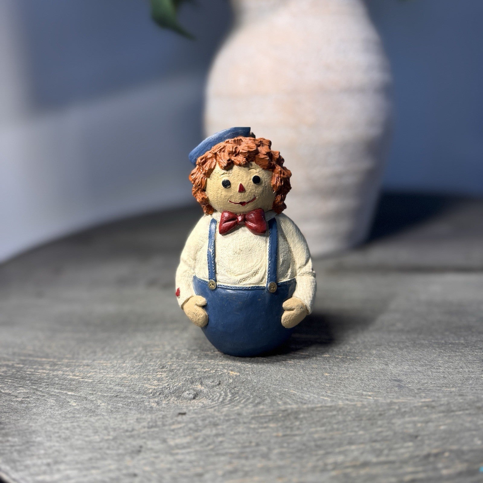 Vintage 1992 Raggedy Andy Resin Figurine 4.25" Character Statue 2411 AS IS
