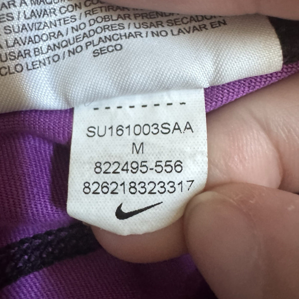 Nike Dri Fit Capri Leggings Purple Print Running Gym Yoga Women M