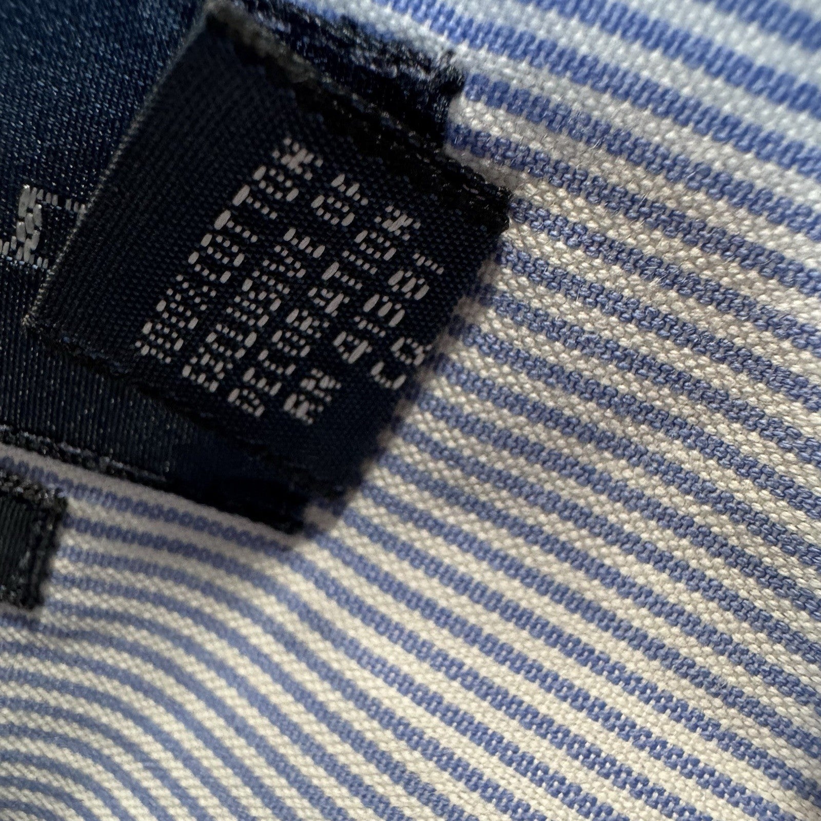 Ralph Lauren Classic Fit Button Down Shirt Blue White Stripe Men’s 19 36/37 Tall