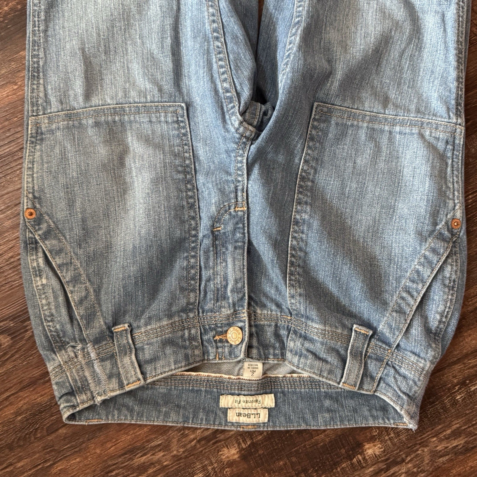 L.L. Bean Favorite Fit Jeans Womens 2 Petite Blue Denim Work 