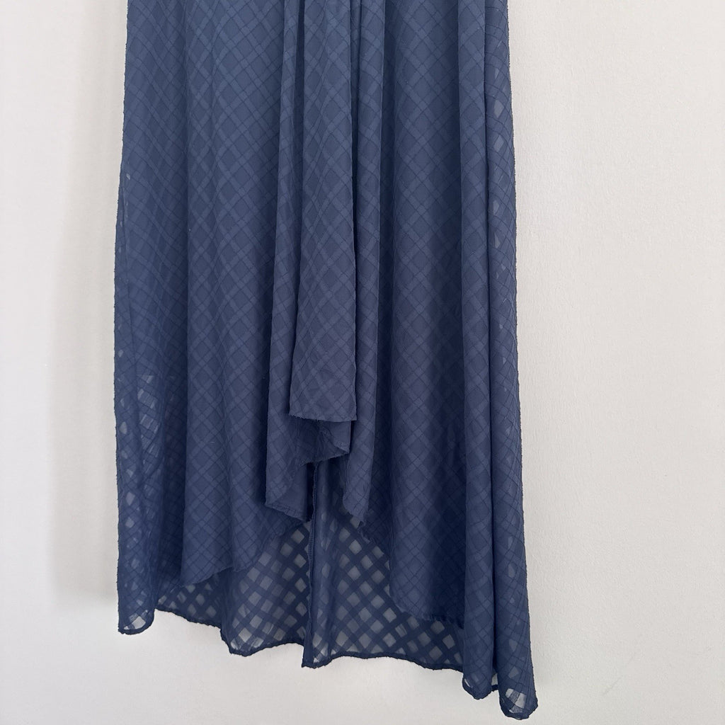 Tommy Hilfiger Navy Midi Dress 14 Sleeveless V Neck Lined