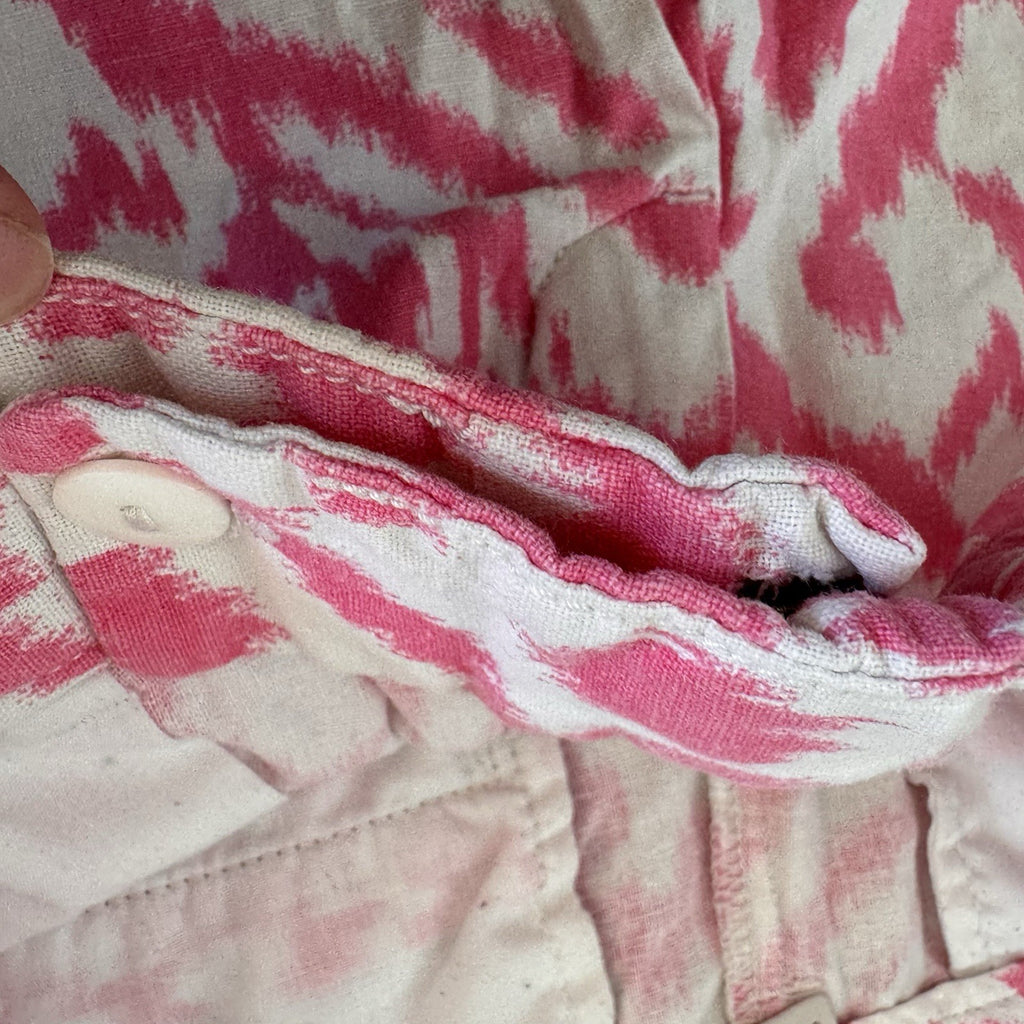 LOFT Pink Ikat Shorts Women’s 6 Linen Blend Summer Preppy