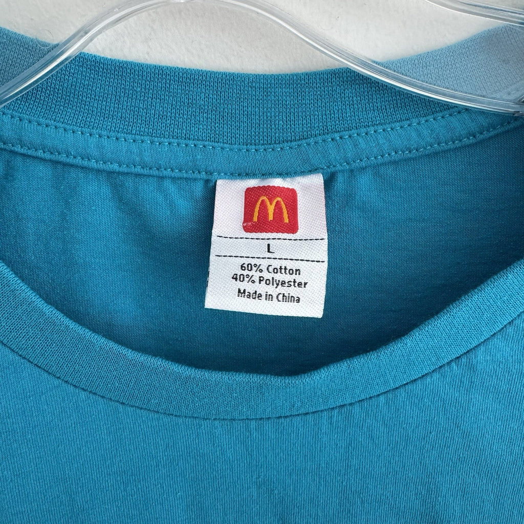 McDonald’s Fries Graphic T-Shirt Mens Large Blue Fast Food Character Authentic