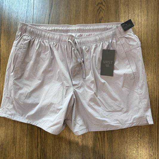 VRST Everyday Shorts Men’s XXL 5” Inseam Purple Stone Elastic Waist NEW