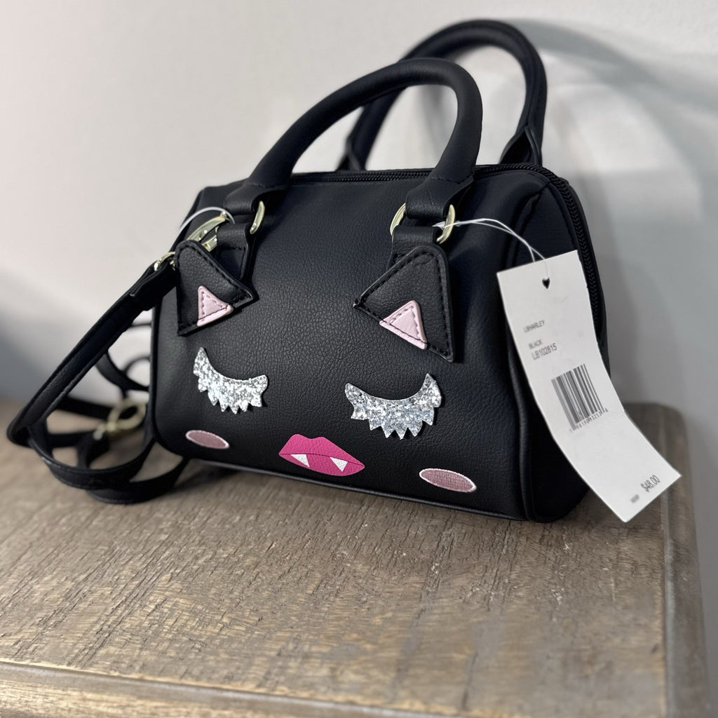 Luv Betsey Vampire Face Mini Satchel Crossbody Bag Black Halloween NWT Cute