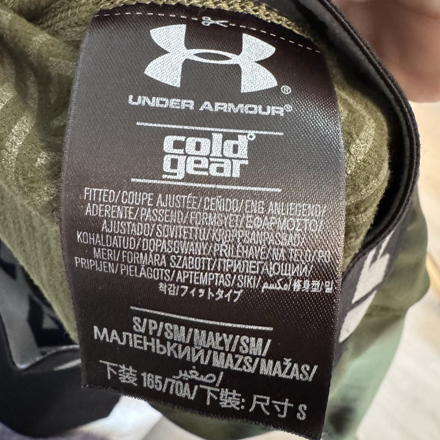 Under Armour ColdGear Mens Fitted Thermal Leggings Green Size Small