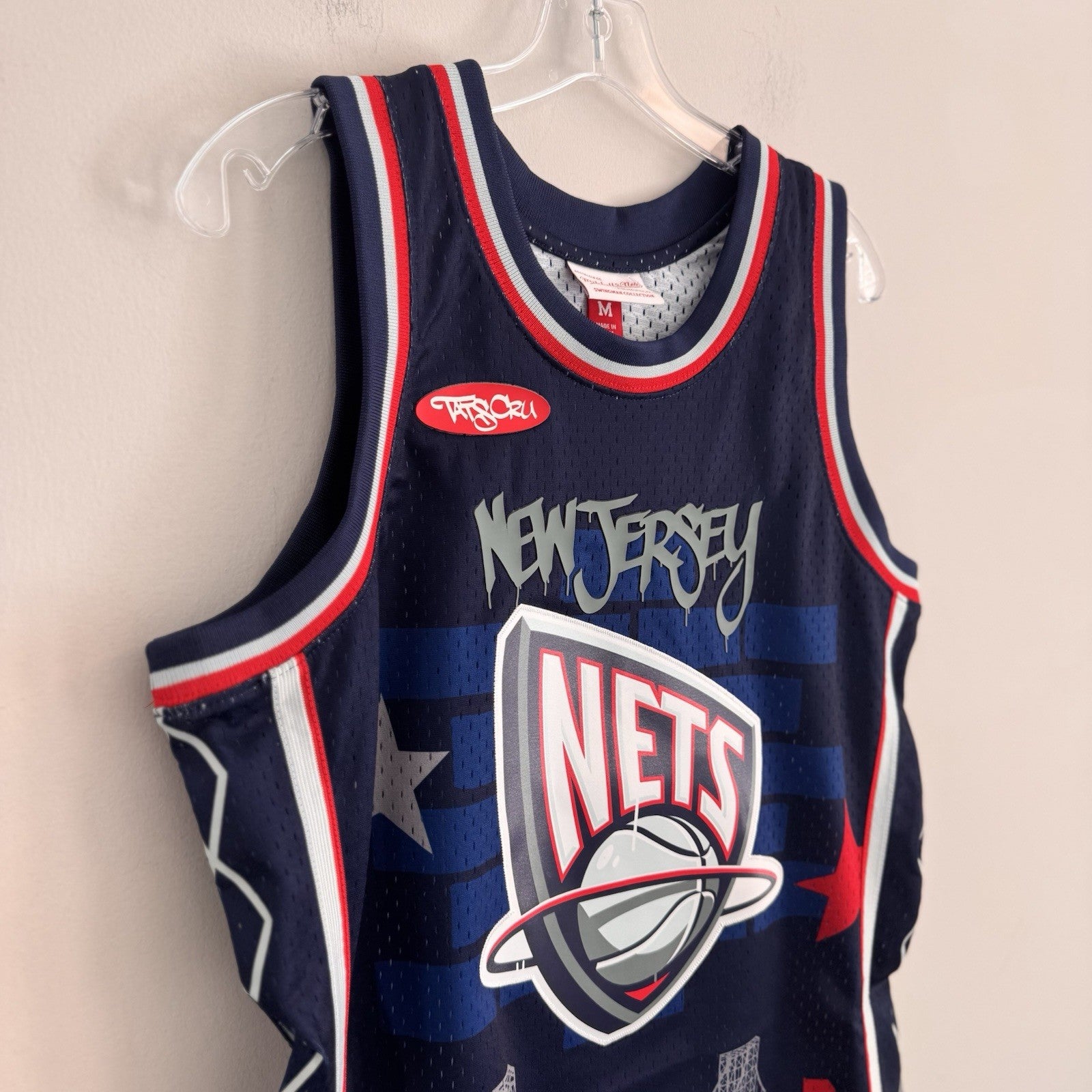 NWT Mitchell & Ness New Jersey Nets Jersey x Tats Cru Hip Hop 50th Anniversary
