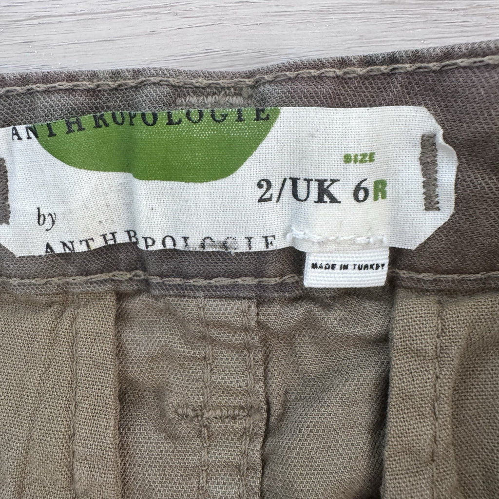 Anthro RYO LUCILLE Camo Button Front Mini Skirt Size 2