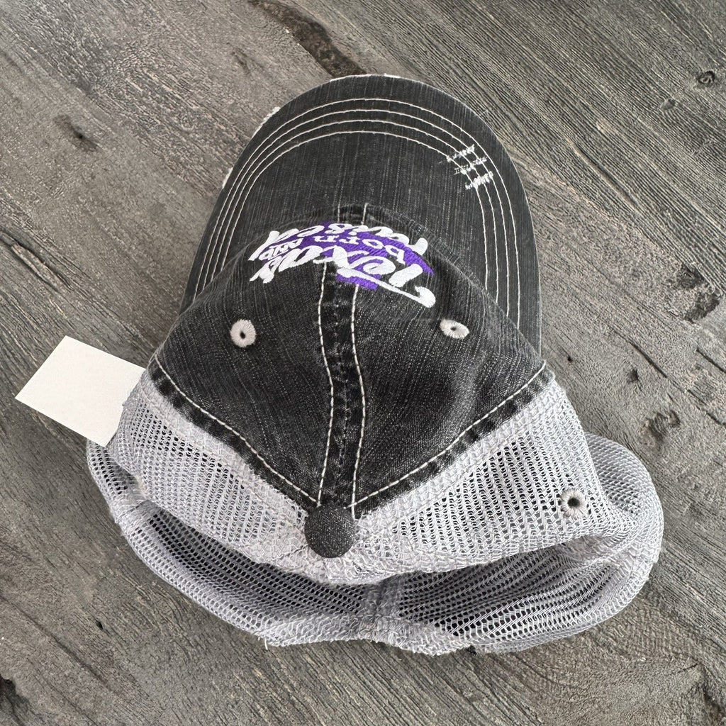 Texas Born Raised Hat Purple Distressed Trucker Cap KatyDid NWT Boutique