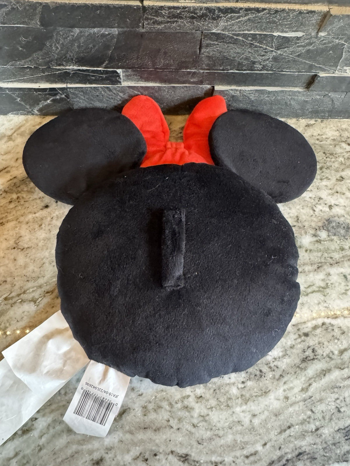 Disney Store Minnie Mouse Head Travel Pillow Plush 13" X 12” Face Stuffed Toy
