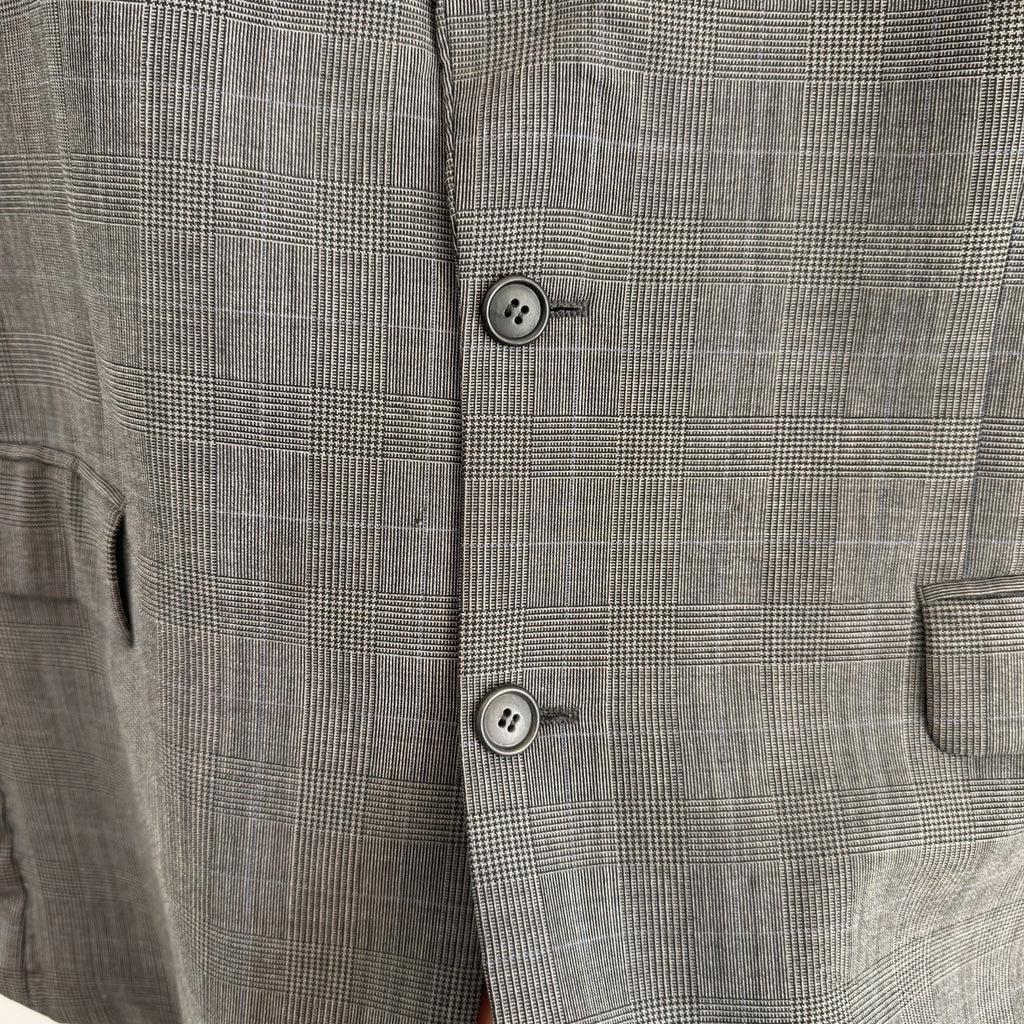 Brooks Brothers Brooksease Gray Plaid Wool Blazer Mens Suit Jacket 42R