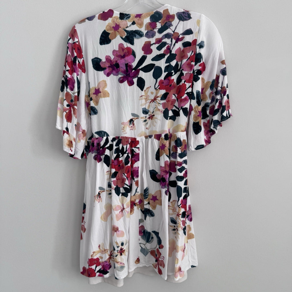 Love Stitch Floral Boho Dress – Size Small – Bell Sleeve – Lined