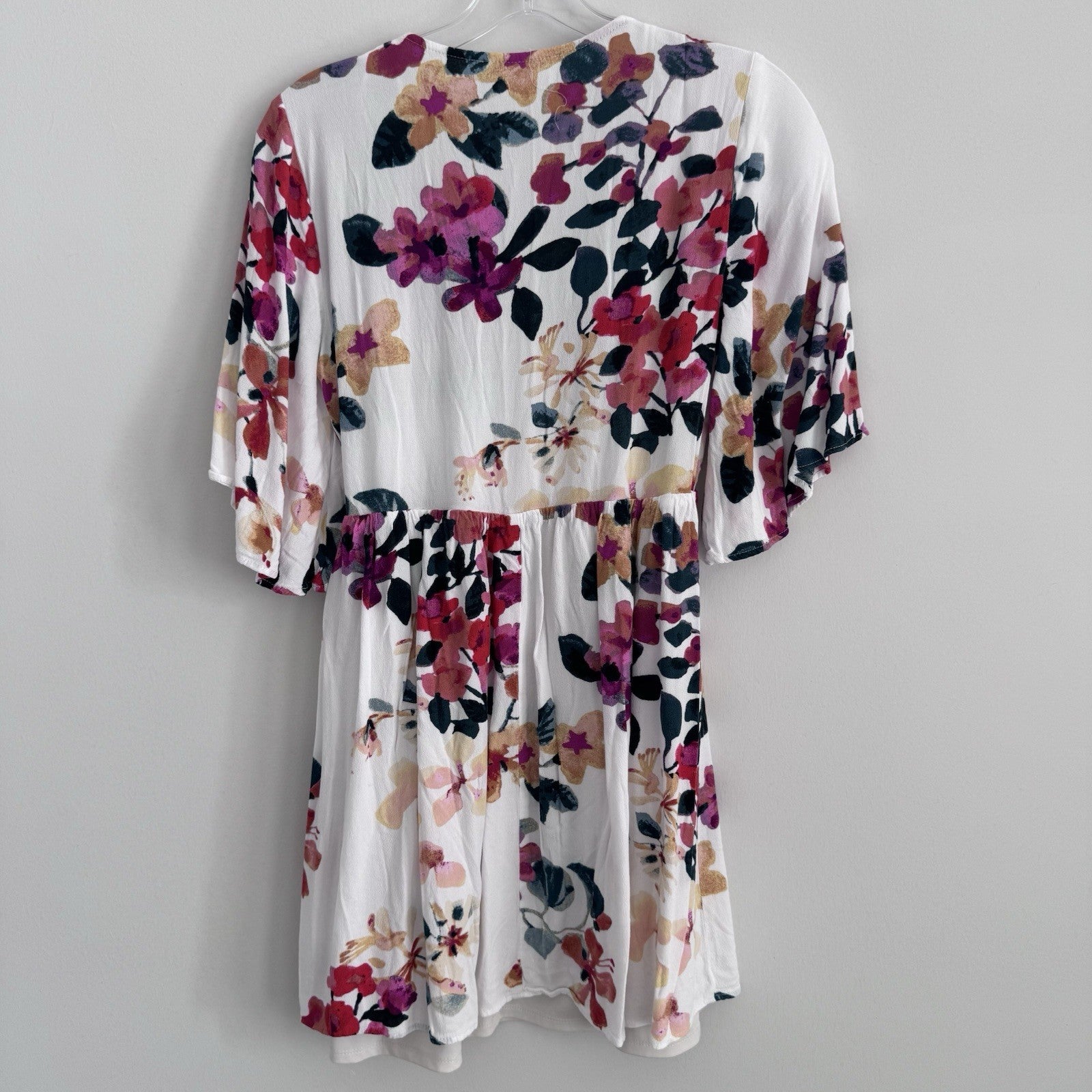Love Stitch Floral Boho Dress – Size Small – Bell Sleeve – Lined