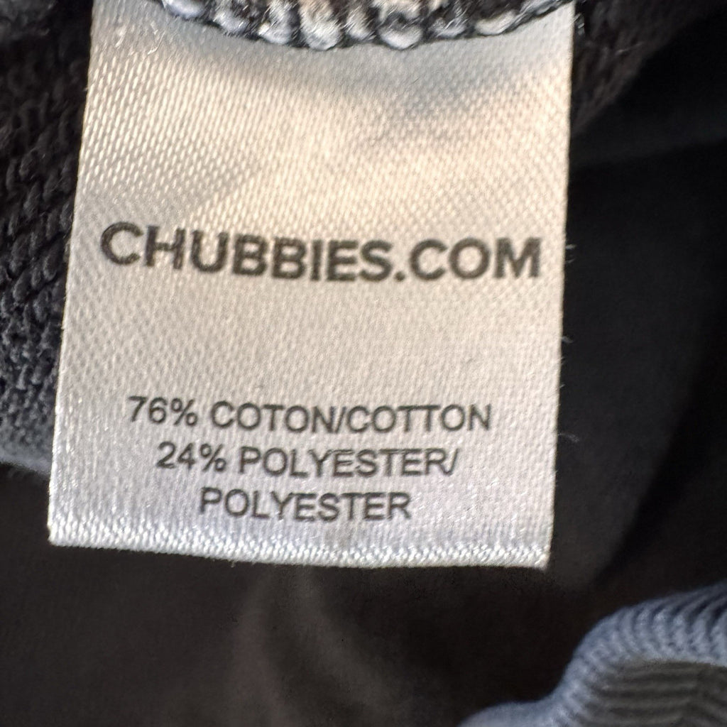 Chubbies Lounge Joggers Sweatpants Black Men's Large Fleece Zipper Pocket