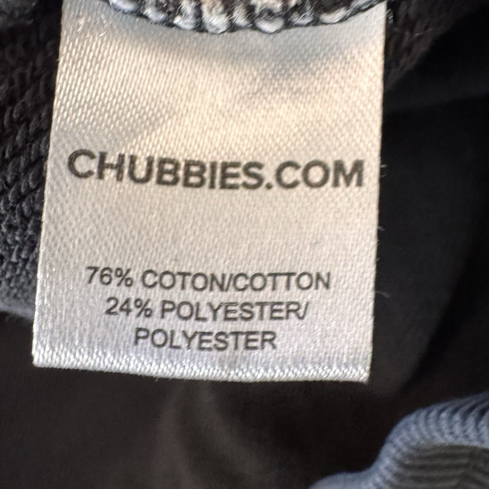 Chubbies Lounge Joggers Sweatpants Black Men's Large Fleece Zipper Pocket