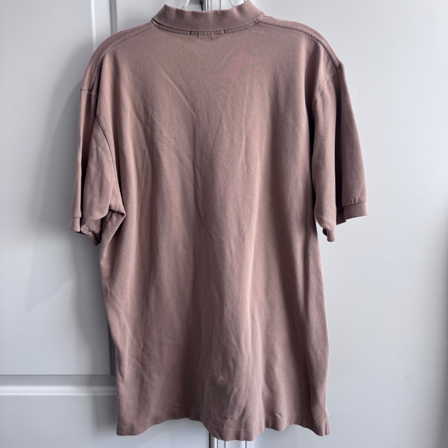 Polo by Ralph Lauren Men’s Classic Fit Polo Shirt Tan Beige Cotton Size L Made in Peruo