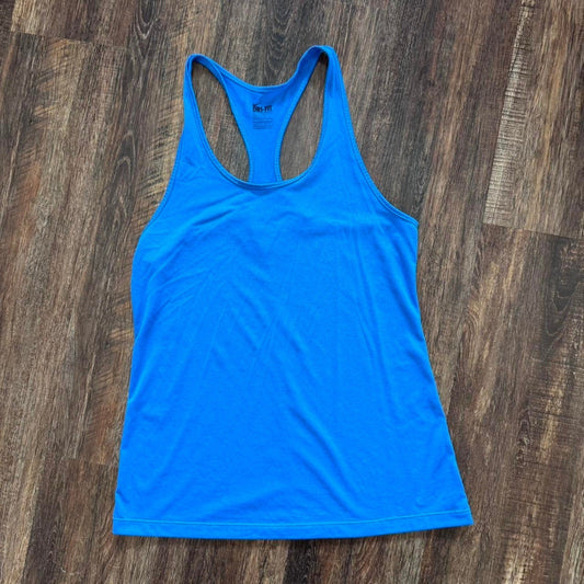 Nike Dri-Fit Tank Top Womens M Blue Slim Fit Athletic Training Gym