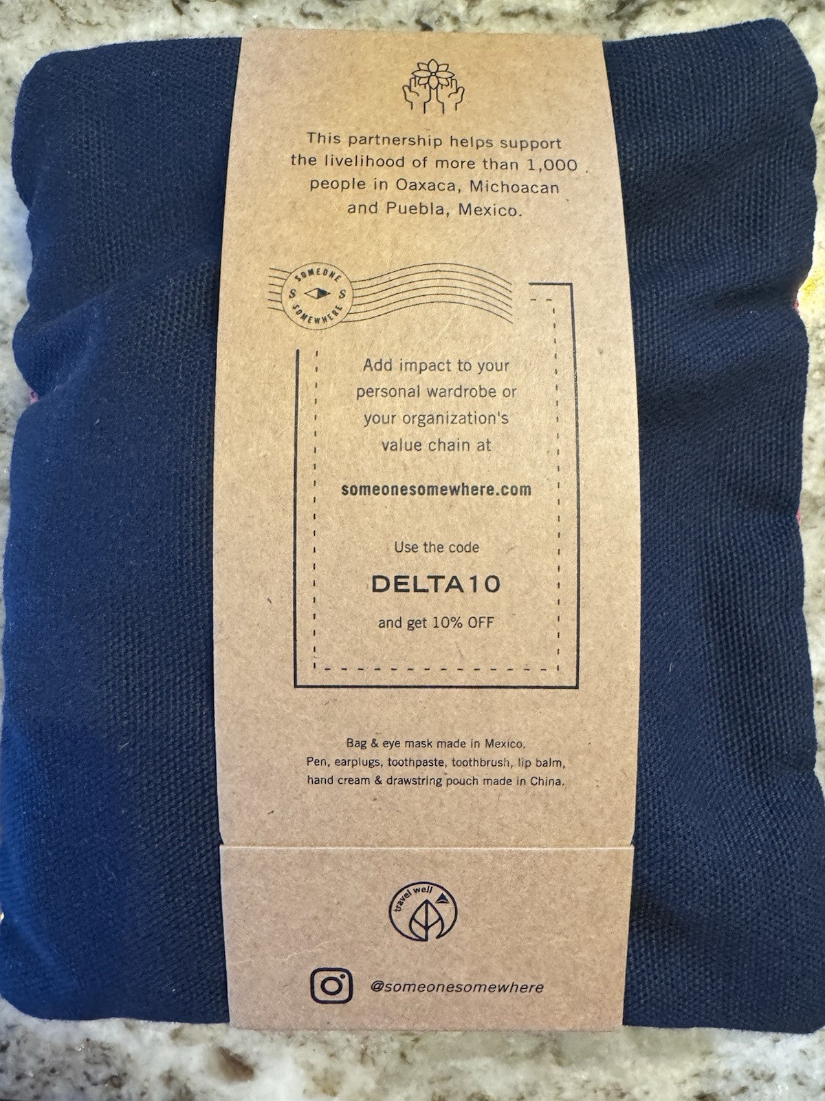 Delta Air Lines - Delta One Amenity Kit - Someone Somewhere - NEW