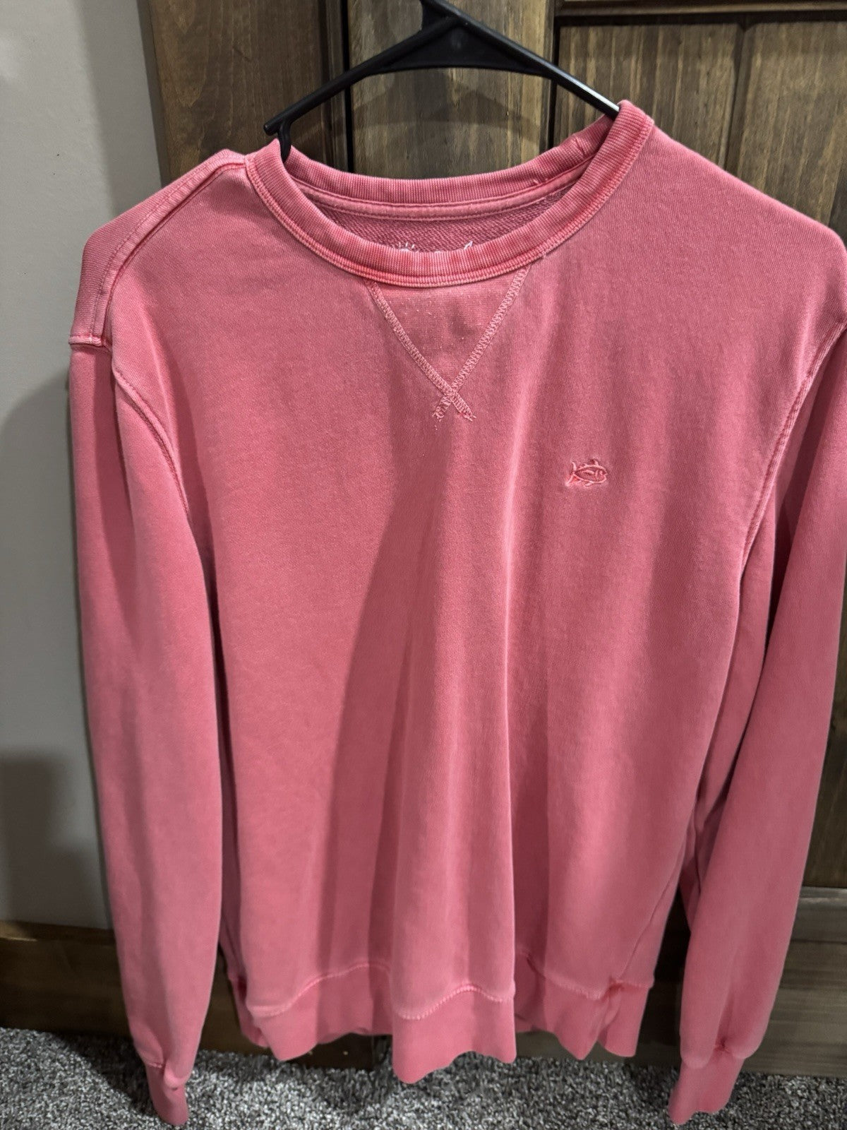 Southern Tide Upper Deck Crew Neck Pullover Men's Sweatshirt Mineral Red Small