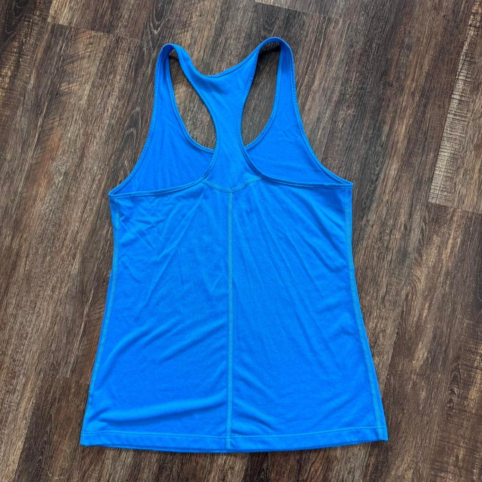 Nike Dri-Fit Tank Top Womens M Blue Slim Fit Athletic Training Gym